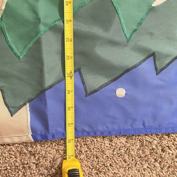 Christmas Tree Holiday Winter Snow Star Banner House Garden Yard Flag 28" x 40" - Picture 3 of 4